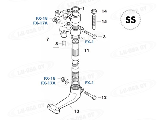 MF - 600-sarja - etuakselinosat 2wd - ohjaustanko