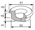 Kumitulppa, &Oslash; 12 x 5 mm