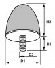 Kartiopuskin, &Oslash; 25/16 x M6/1, 55 &deg;shA