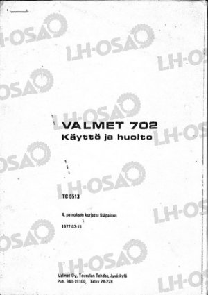 KÄYTTÖOHJEKIRJA VALMET702