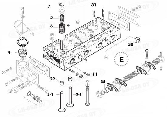 MF - 1000-sarja - moottorinosat - 4sylinteriä