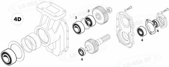 MF - 100-sarja - etuakselinosat 4wd - pudotuslaatikko