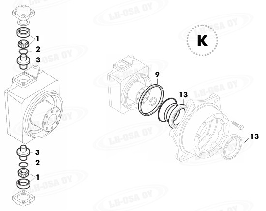 MF - 3100-sarja - Etuakselinosat 4WD - olkatapit