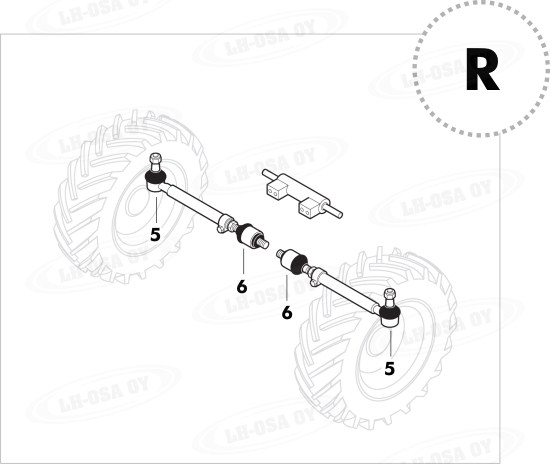 MF - 3100-sarja - etuakselinosat 4wd - raidetangot