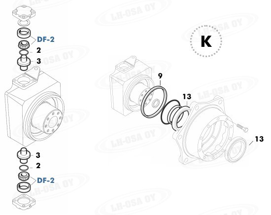 MF - 3100-sarja - Etuakselinosat 4WD - olkatapit