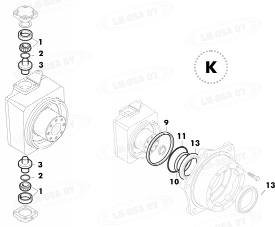 MF - 4300-sarja - Etuakselinosat 4WD - olkatapit