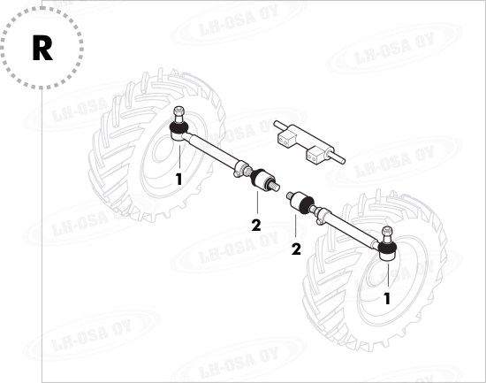 MF - 4300-sarja - etuakselinosat 4wd - raidetangot