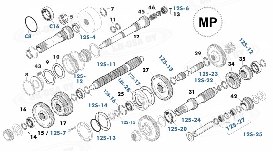 MF - 600-sarja - vaihteistonosat - multipower