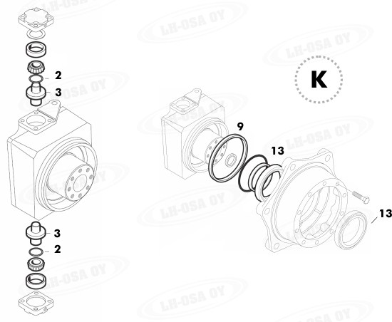 MF - 6100-sarja - Etuakselinosat 4WD - olkatapit