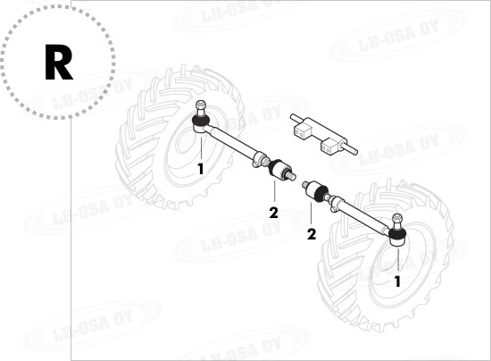 MF - 6200-sarja - etuakselinosat 4wd - raidetangot