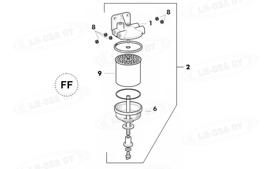 MF - 6200-sarja - polttonestelaitteet - suodatin