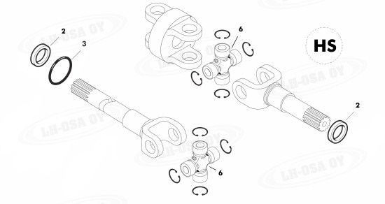 MF - 8100-sarja - etuakselinosa 4wd - vetoakseli