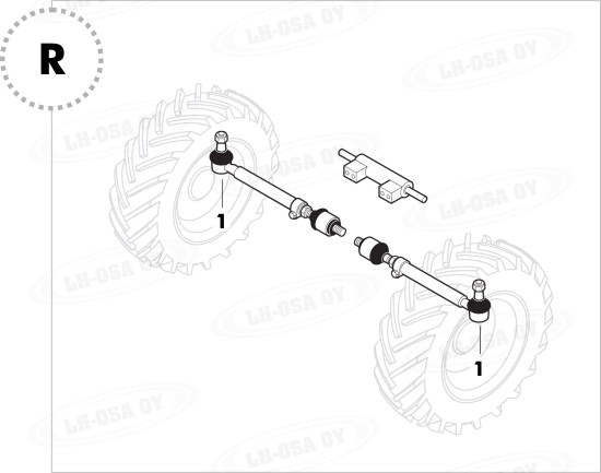 MF - 8100-sarja - etuakselinosat 4wd - raidetangot