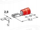 liitin 2,8 mm, naaras