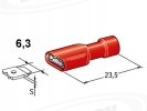 liitin 6,3 mm, naaras, suojattu