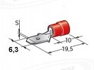 liitin 6,3 mm, uros