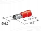 Liitin 4 mm, uros, pyöreä