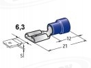 liitin 6,3 mm, naaras