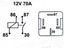 Tehorele 12V 70A, 4-nap.